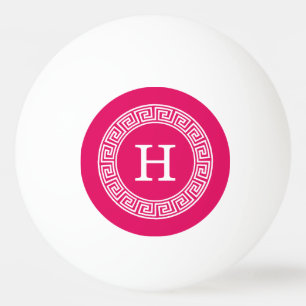 Raspberry Welch erste Monogramm für den griechisch Tischtennisball