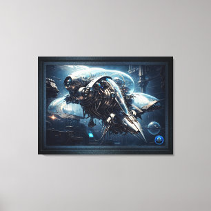 Raspian Dynamorph Drone AI Art von Xzendor7 Leinwanddruck