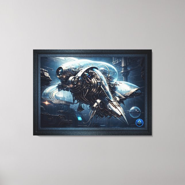 Raspian Dynamorph Drone AI Art von Xzendor7 Leinwanddruck (Vorderseite)