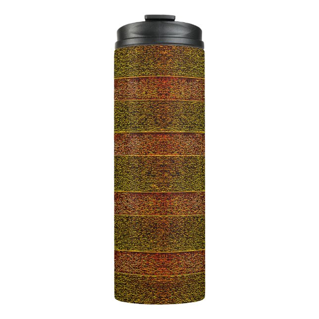Rasse, geprägte und schattige Streifen, rötlich Thermosbecher (Vorderseite)