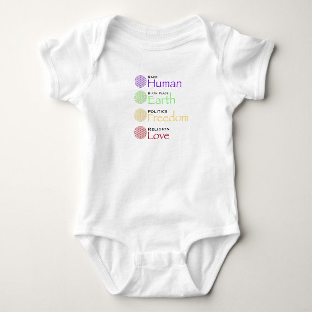 Rasse: Menschlicher Geburtsort: Geopolitik: Freihe Baby Strampler (Vorderseite)