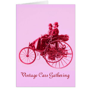 Rassemblement de voitures anciennes, violet rose f