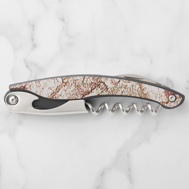 Rassiger Stein in cremig hellbraun Kellnermesser (Vorderseite)