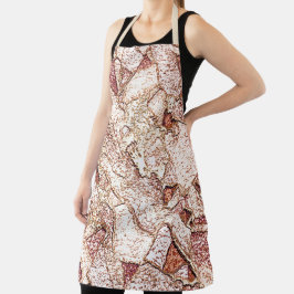 Rassiger Stein in cremig hellbraun Schürze