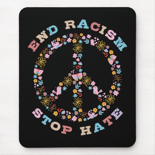 Rassismus beenden Hass Mousepad (Vorne)