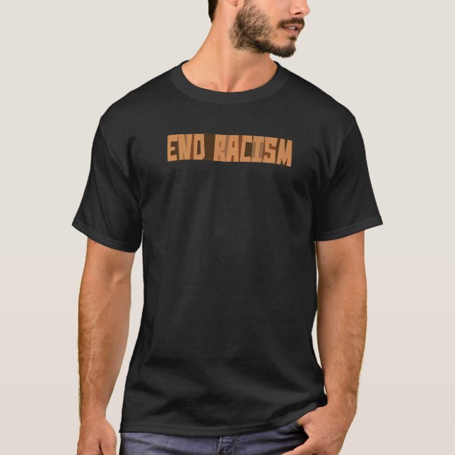 Rassismus beenden Unterstützung von Minderheiten f T-Shirt (Vorderseite)