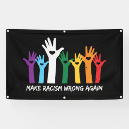 Rassismus in den Herzen schießen Banner