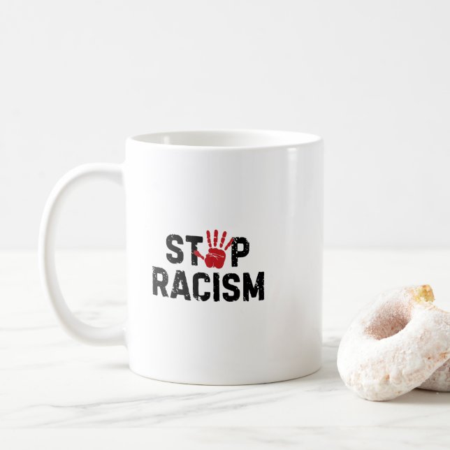 Rassismus stoppen kaffeetasse (Mit Donut)