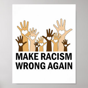 Rassismus wieder falsch machen Anti-Hass-Widerstan Poster
