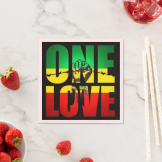 Rasta 1 Liebe T - Shirt Postcard Kaffee Tasse Serviette