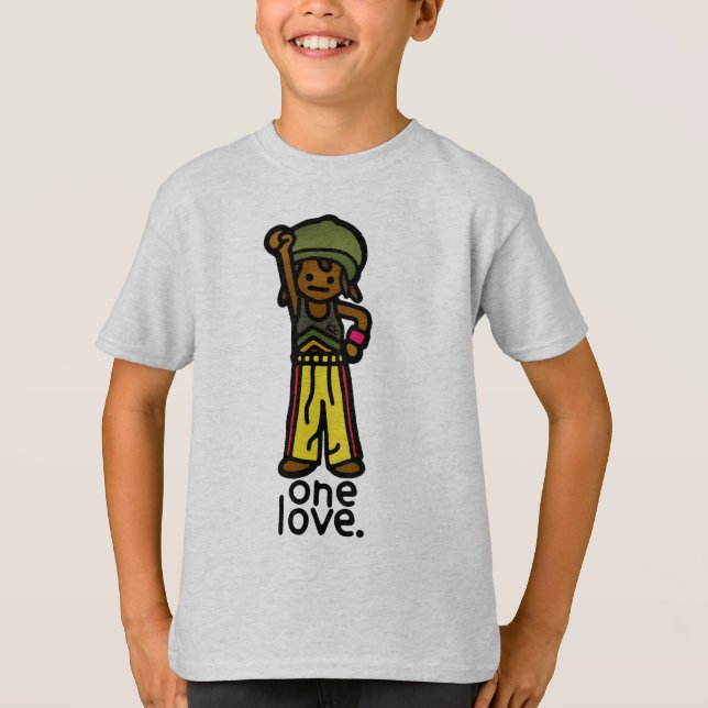 rasta Abnutzung T-Shirt (Vorderseite)