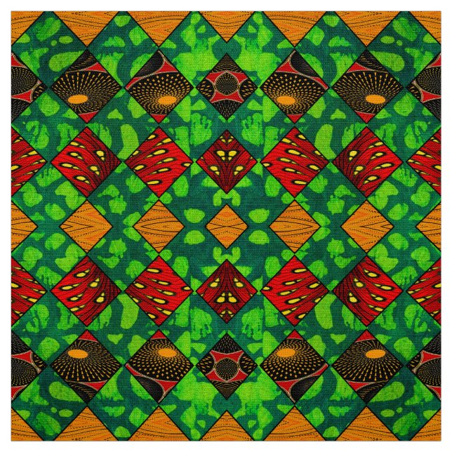 Rasta African Print Stoff (Muster)