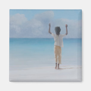 Rasta auf Strand 2012 Magnet