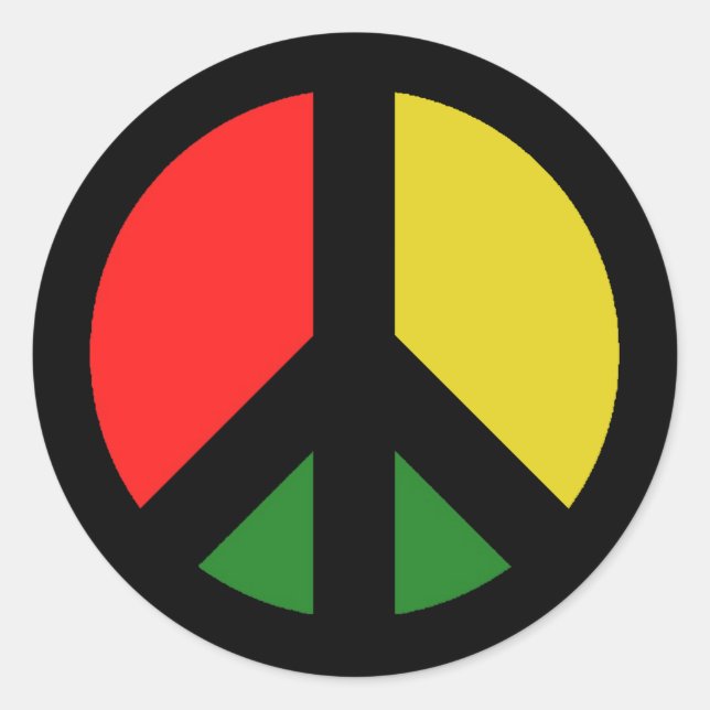 Rasta Ban die Bomb CND Friedenssymbol Runder Aufkleber (Vorderseite)