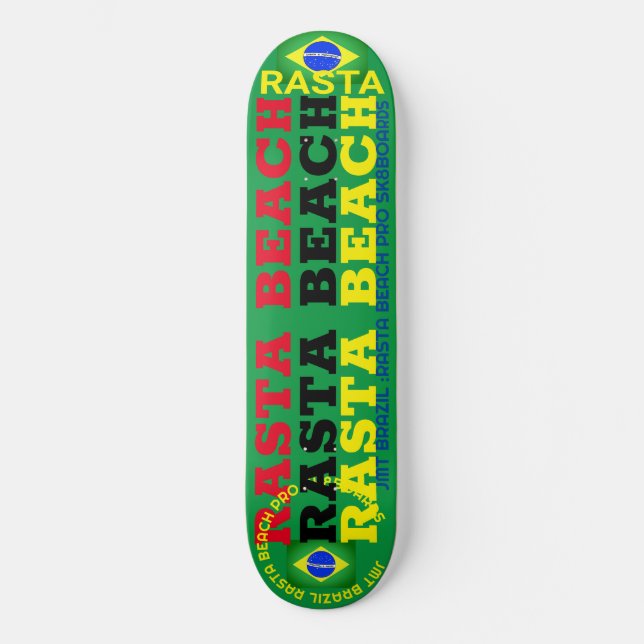 RASTA BEACH JMT BRAZIL 8 1/4" Skateboardstock Deck Skateboard (Vorderseite)