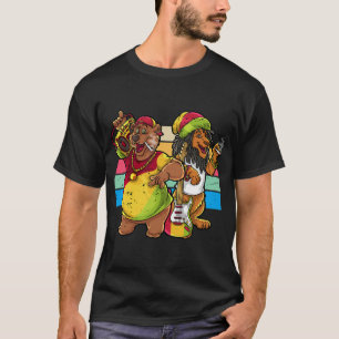 Rasta Bear und Lion T-Shirt