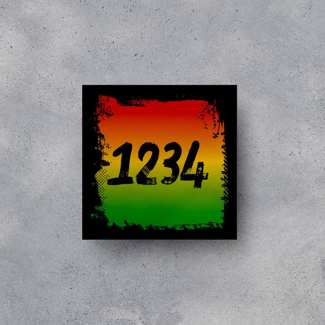 Rasta Colored Address House Numbers Signieren Fliese (Von Creator hochgeladen)