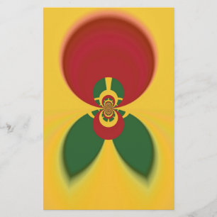 Rasta Colors Abstrakte Kunstdrucke Briefpapier