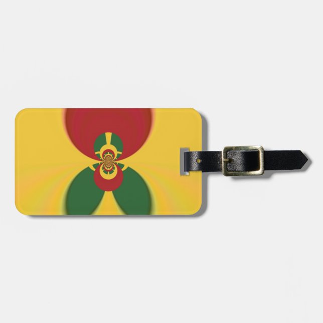Rasta Colors Abstrakte Kunstdrucke Gepäckanhänger (Vorderseite horizontal)