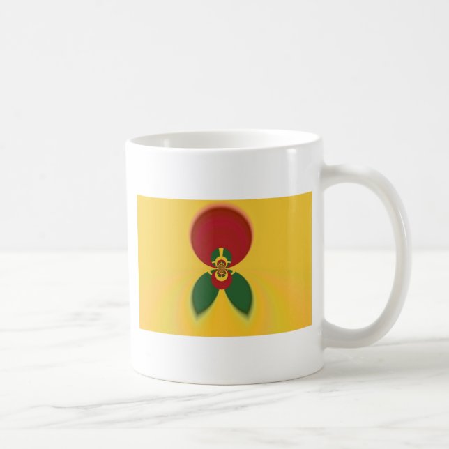 Rasta Colors Abstrakte Kunstdrucke Kaffeetasse (Rechts)