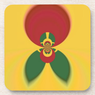 Rasta Colors Abstrakte Kunstdrucke Untersetzer