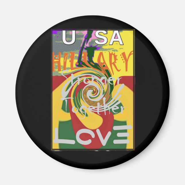 Rasta Colors Red Golden Green Hillary Art Print Magnet (Vorne)