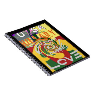 Rasta Colors Red Golden Green Hillary Art Print Notizblock