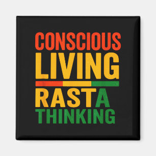 Rasta-Design, Bewusstes Leben, Motivierende Sprüch Magnet