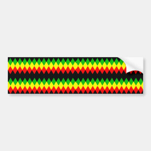 Rasta Diamanten. Rotes Gold und Grün. Jah Autoaufkleber