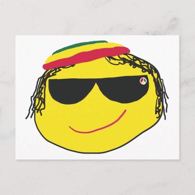Rasta Emoji Postkarte (Vorderseite)