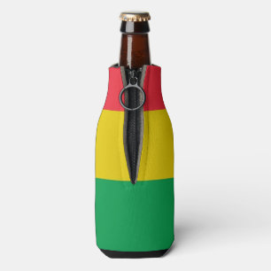 Rasta Farbe Gelb rote Streifen Flag Muster Flaschenkühler