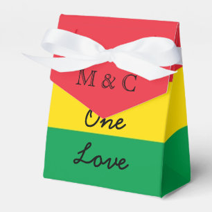 Rasta Farbe Gelb rote Streifen Flag Muster Geschenkschachtel
