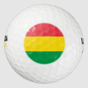 Rasta Farbe Gelb rote Streifen Flag Muster Golfball