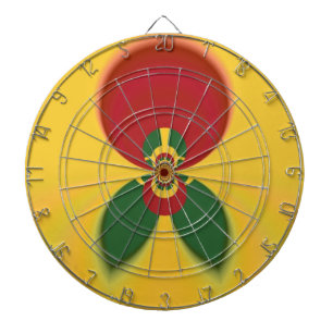 Rasta-Farben Abstract Art Druck Dartscheibe
