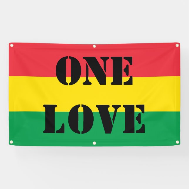Rasta färbt grünes gelbes rotes banner (Horizontal)