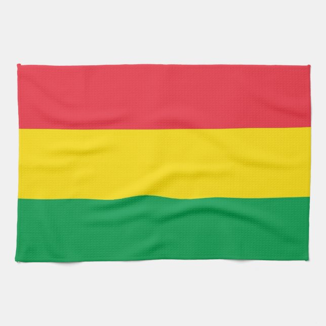 Rasta färbt grünes gelbes rotes küchentuch (Horizontal)