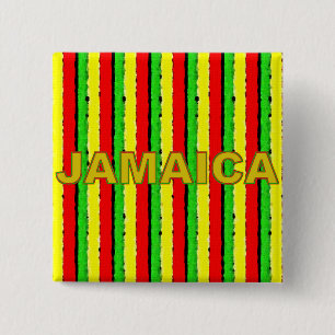 Rasta färbt rotes Gold und Grün Jamaikas Button