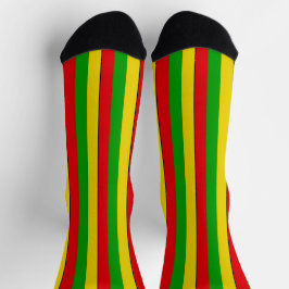 Rasta Flag Farben gestrichen Gemustert Socken
