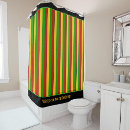Rasta Flag farbig gestrichen Duschvorhang