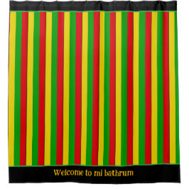 Rasta Flag farbig gestrichen Duschvorhang