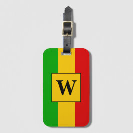 Rasta-Flag-Monogramm Gepäckanhänger