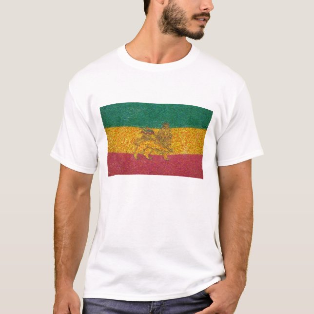 Rasta Flagge Van- Goghart T-Shirt (Vorderseite)