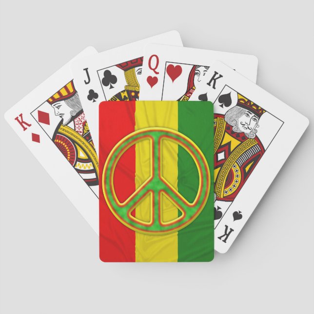 Rasta Friedenssymbol Spielkarten (Rückseite)