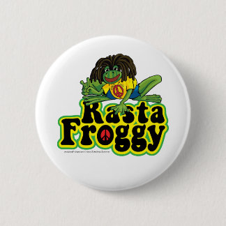 Rasta Froggy-Knopf Button