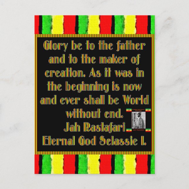 Rasta Gebet vor der rauchenden Zeremonie Postkarte (Vorderseite)