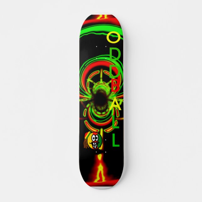 Rasta Glühen Skateboard (Vorne)