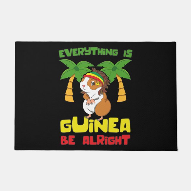 Rasta Guinea Pig Fußmatte (Vorderseite)