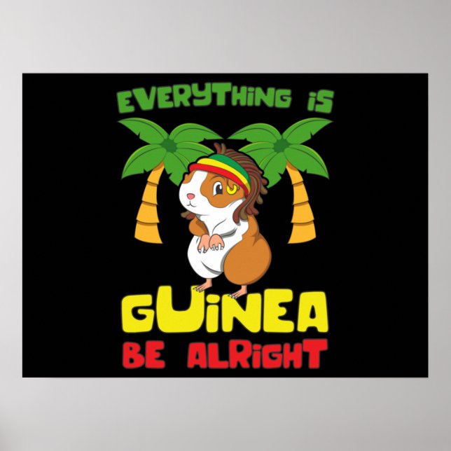 Rasta Guinea Pig Poster (Vorne)