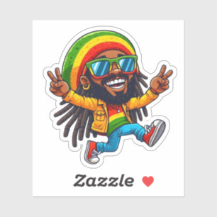 Rasta Jamaican Aufkleber