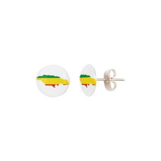 Rasta/Jamaika/äthiopische MapFlag Bolzen Ohrringe